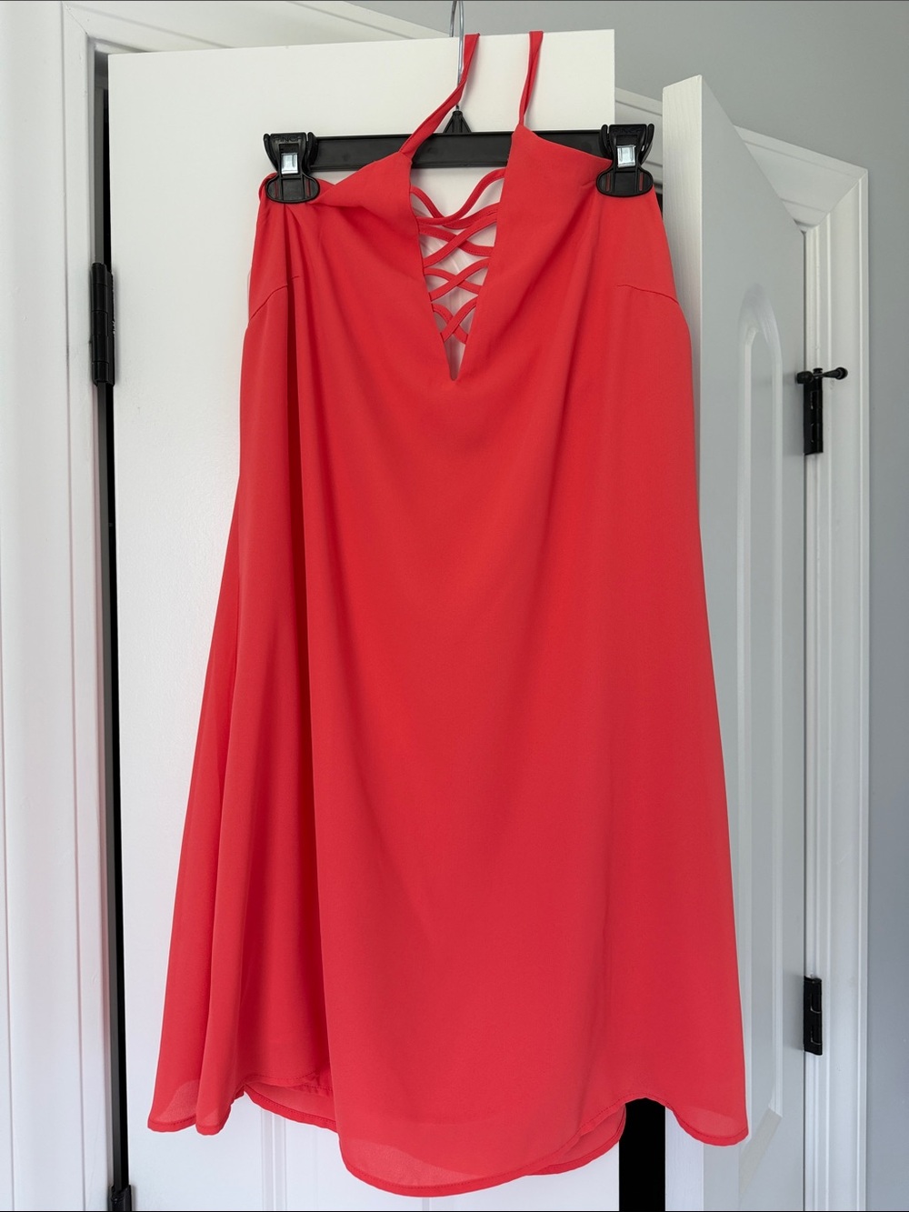 VENUS Orange Halter Tie Dress- Women S